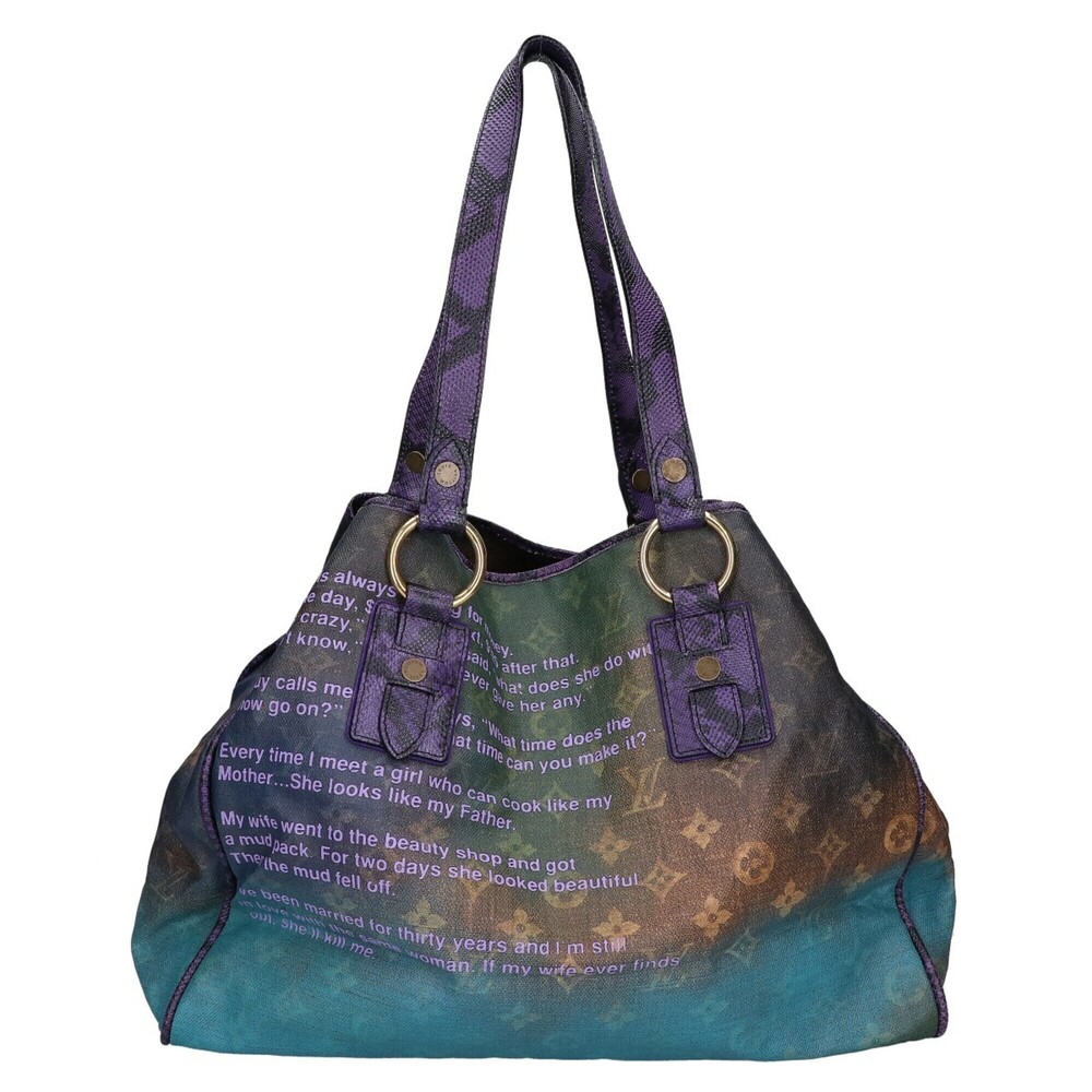 LOUIS VUITTON M95740 Heartbreak Monogram Jokes Tote Bag Violet (Women's)
